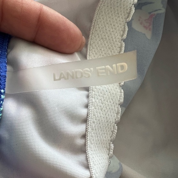 Lands’ End V-neck Halter Floral Tankini Top Size 12 - Picture 4 of 7